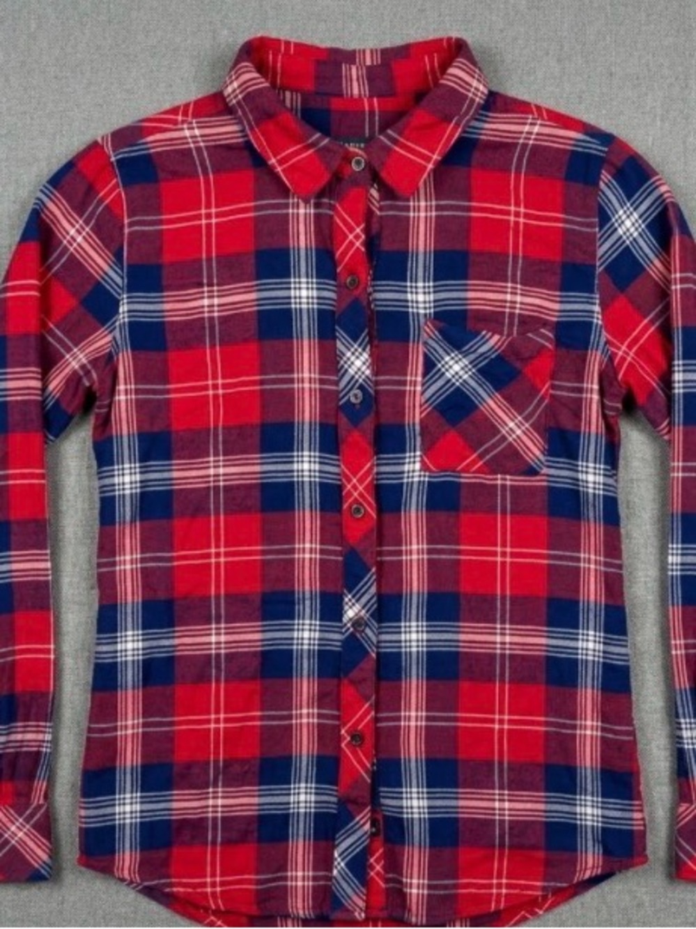 Rails Red and Navy Plaid Button-Down Shirt